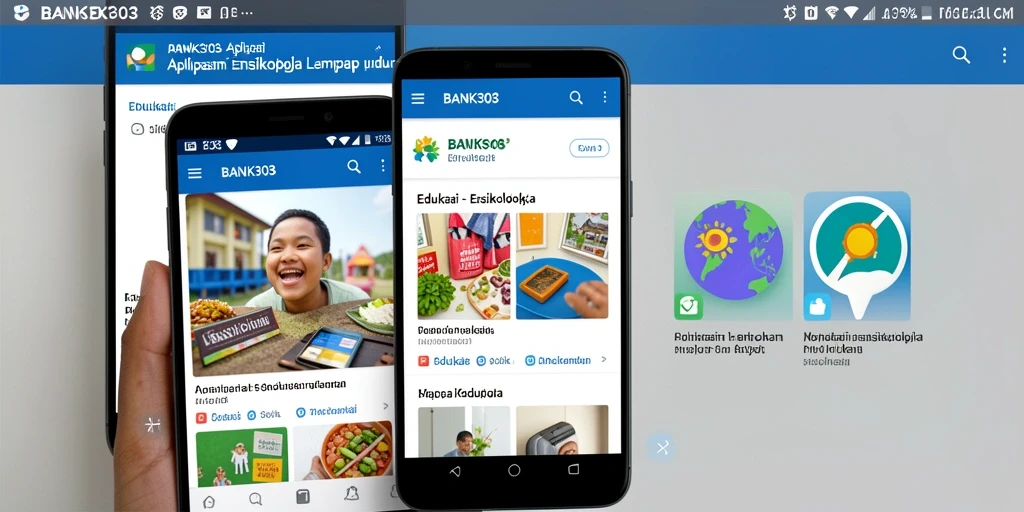 Antarmuka aplikasi BANK303 yang menarik dan informatif.