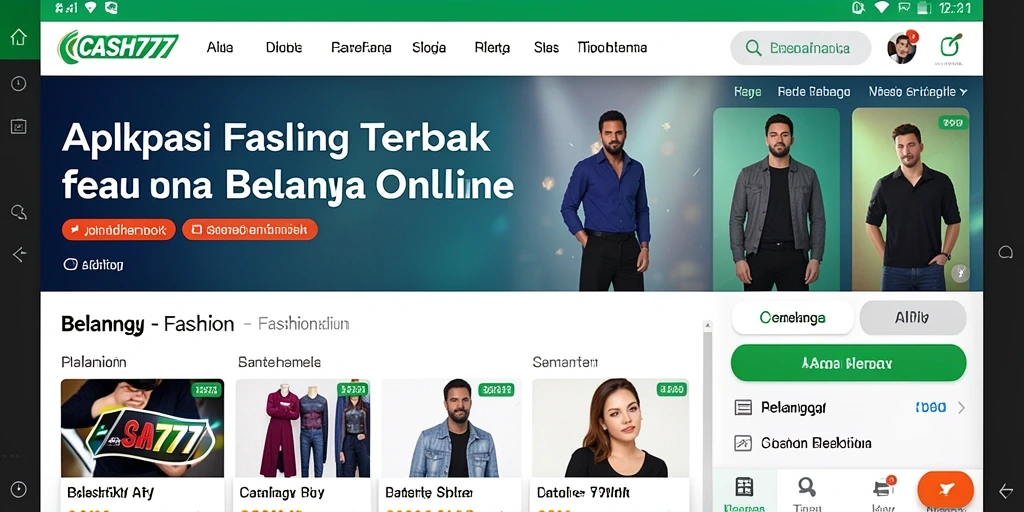 Tampilan antarmuka aplikasi CASH777 yang menarik dan fungsional.