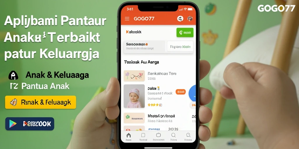 Antarmuka GOGO77 yang intuitif untuk memantau anak dengan mudah.