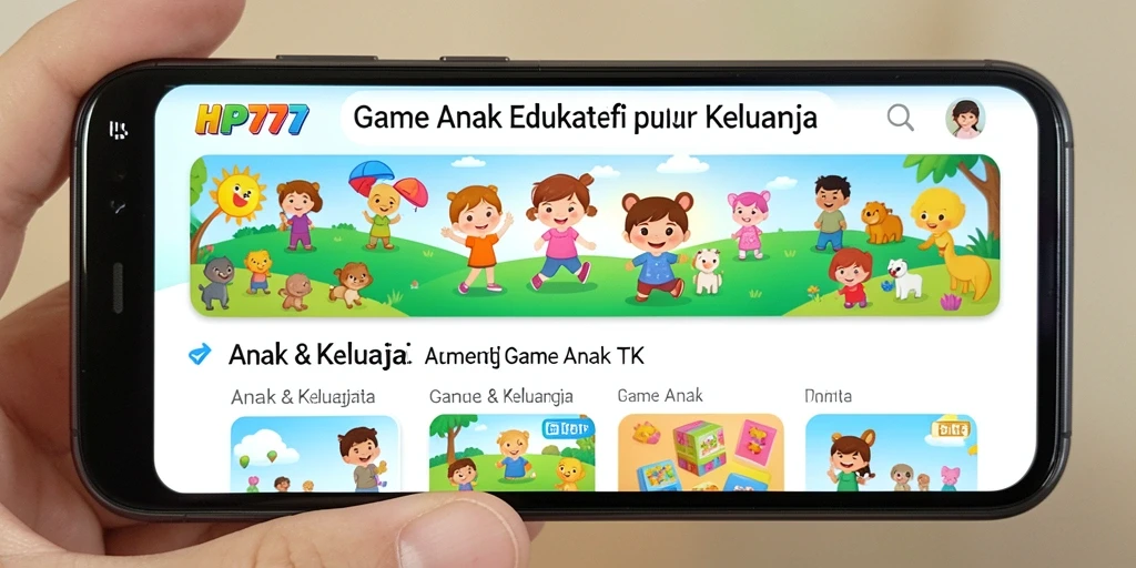 Tampilan antarmuka HP777 yang mengasyikkan dan pendidikan.