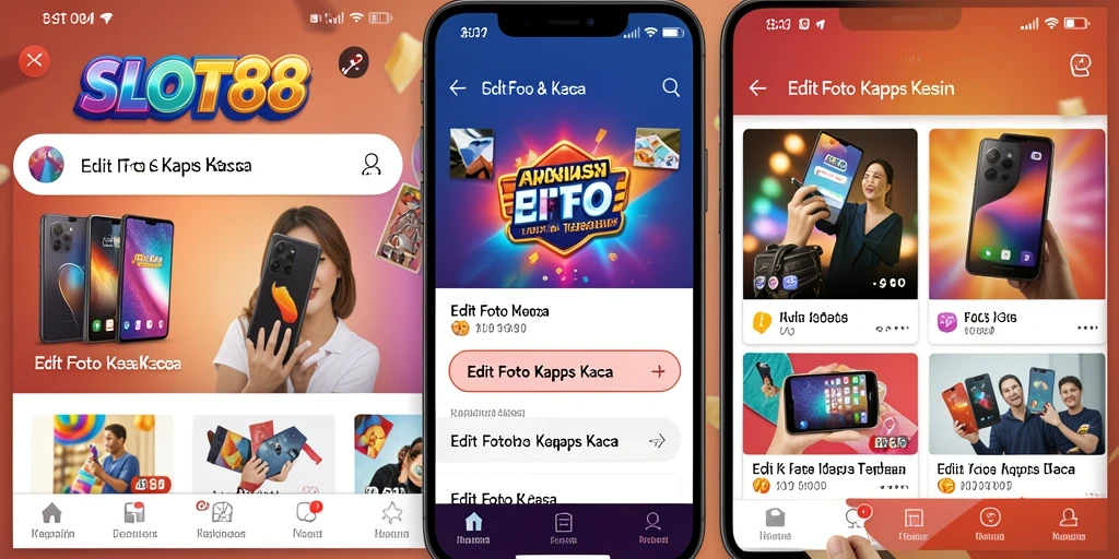 Antarmuka intuitif untuk edit foto Kertas Kaca di SLOT88.