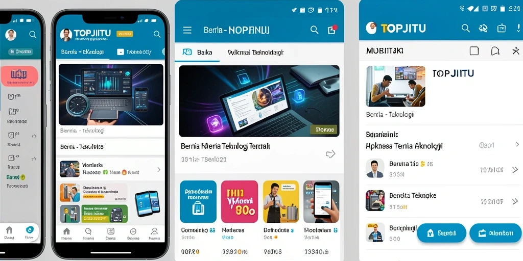 Tampilan antarmuka aplikasi TOPJITU yang menarik dan fungsional.
