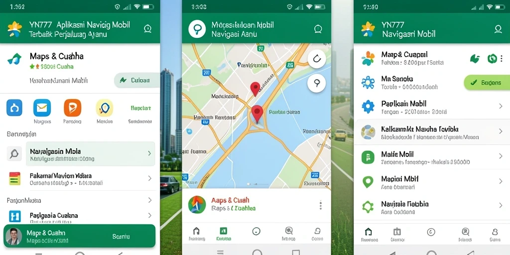 Antarmuka aplikasi YN777 yang memudahkan navigasi mobil.