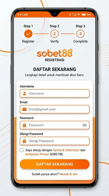 Cara Mudah Registrasi Akun Sobbet88 untuk Pengguna Android