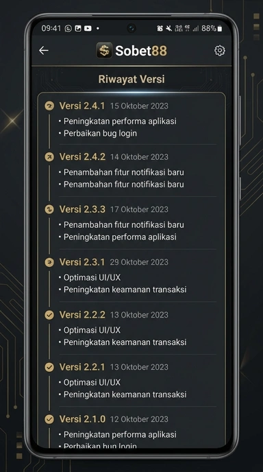 Riwayat Versi Sobat88 untuk Android Indonesia